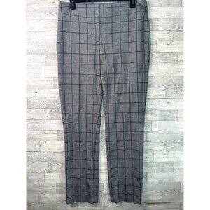 Kasper Women's Size 8‎ Gray Plaid Dress Pants Straight Leg Career Trousers